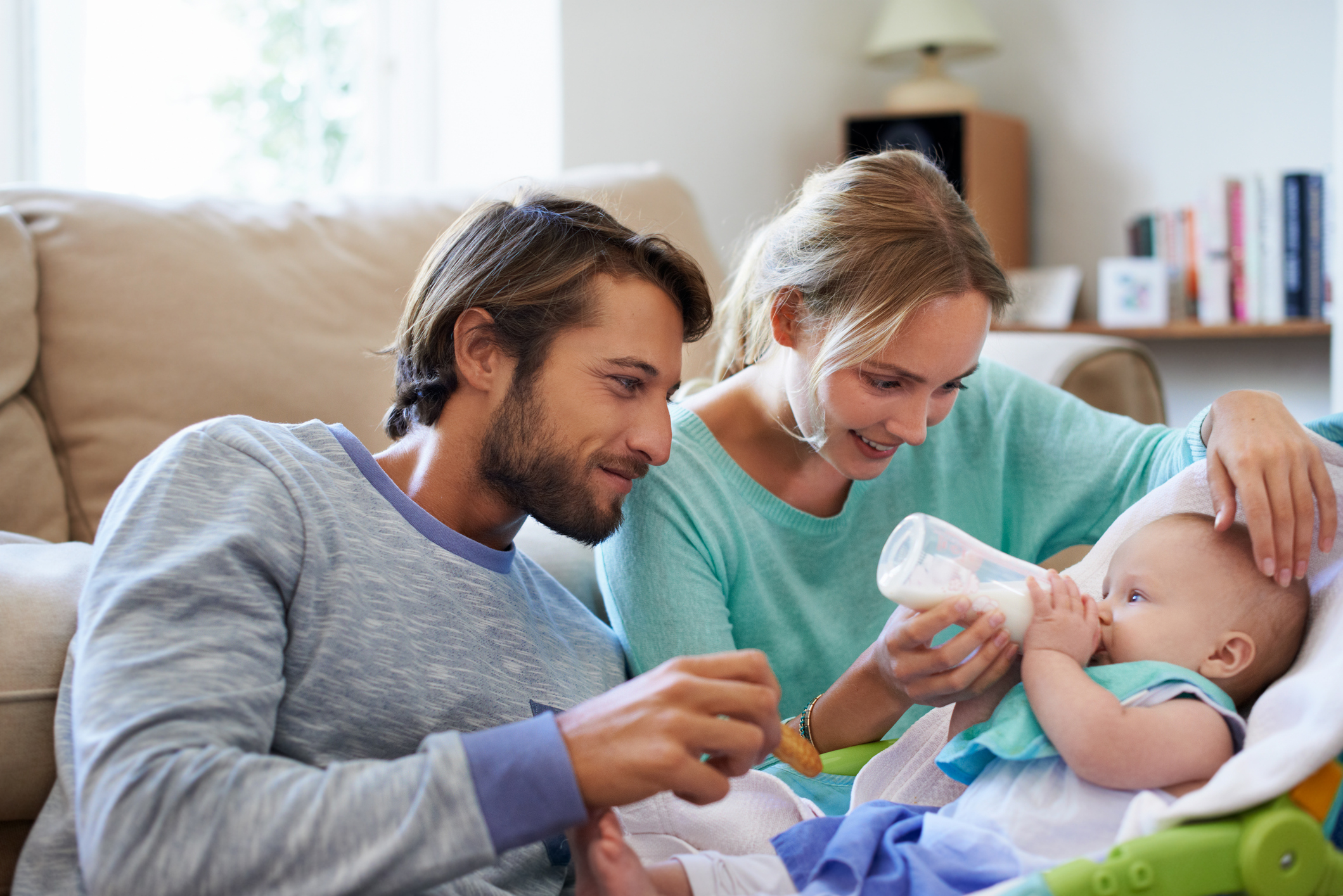 Man and woman with baby